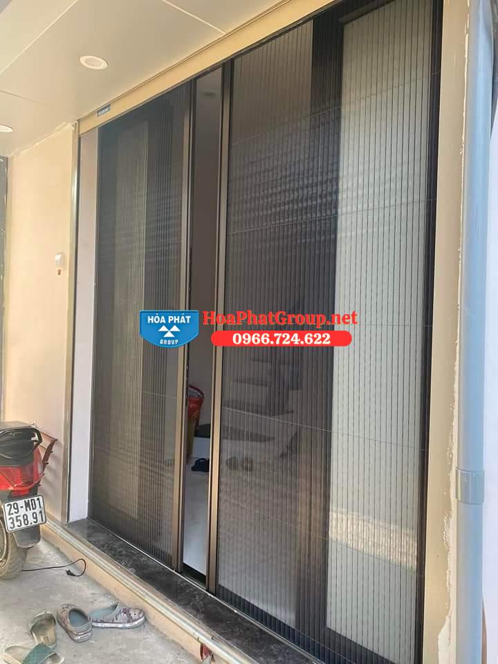 Cửa lưới chống muỗi dạng xếp 2 cánh màu xingfa DX 01