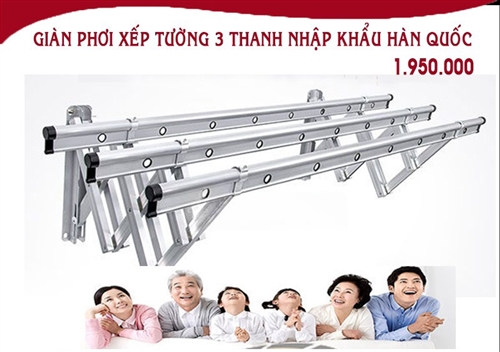 Giàn Phơi Gắn Tường Nhập Khẩu Hàn Quốc HT-16
