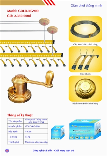 Giàn Phơi Thông Minh Hòa Phát KG 900 Plus