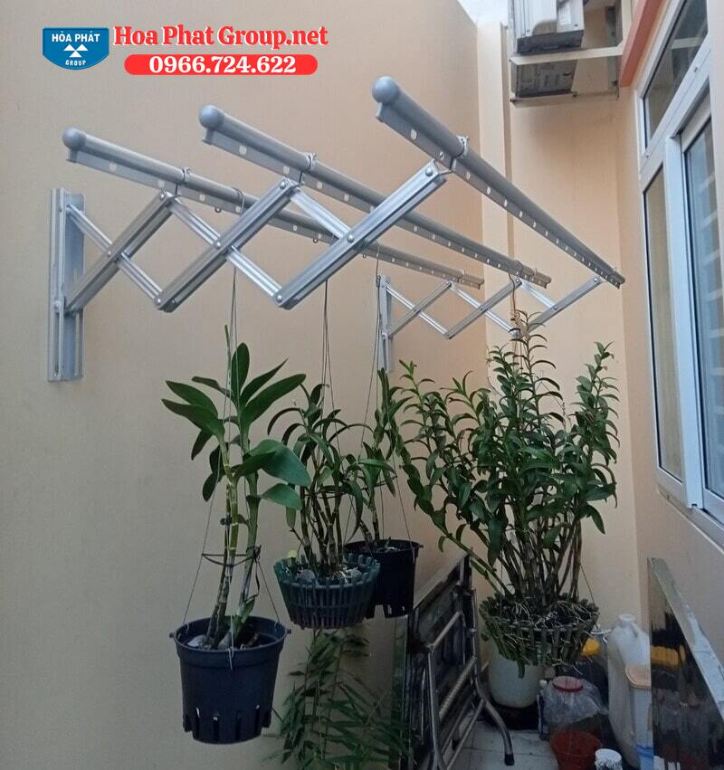 Giàn Phơi Xếp Ngang Gắn Tường Hòa Phát Model 68