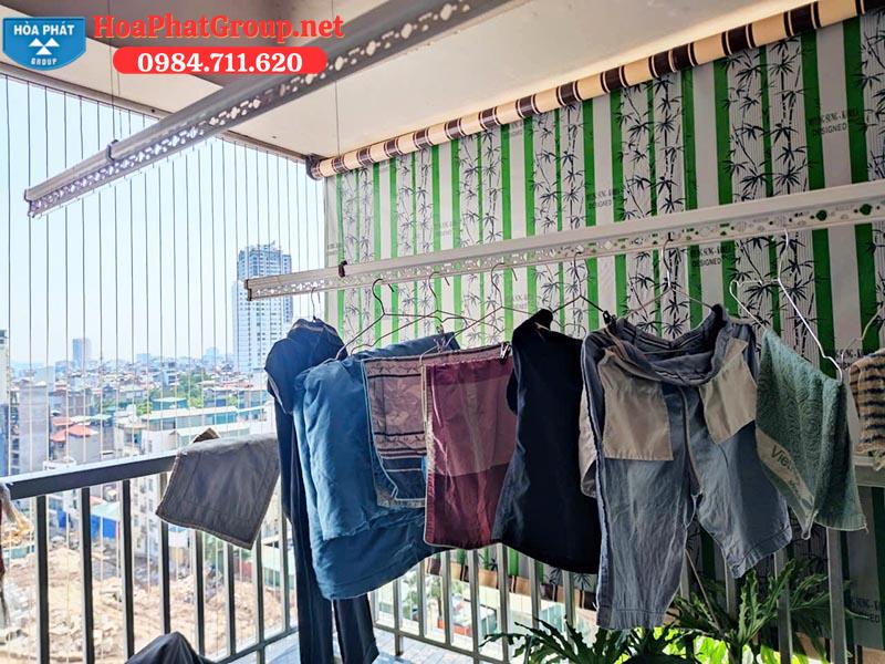 lắp đặt và sửa chữa giàn dây phơi thông minh tại căn hộ chung cư N07 B2 đường thành thái cầu giấy